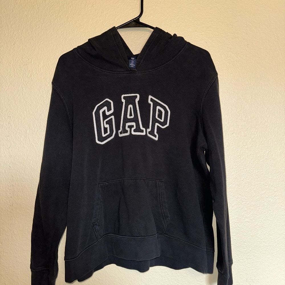 GAP Charcoal Hoodie with White Accents